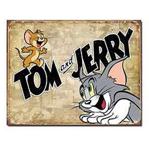 Tom and Jerry Retro Tin Sign